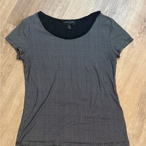 Banana Republic Black and White Short Sleeve Tee